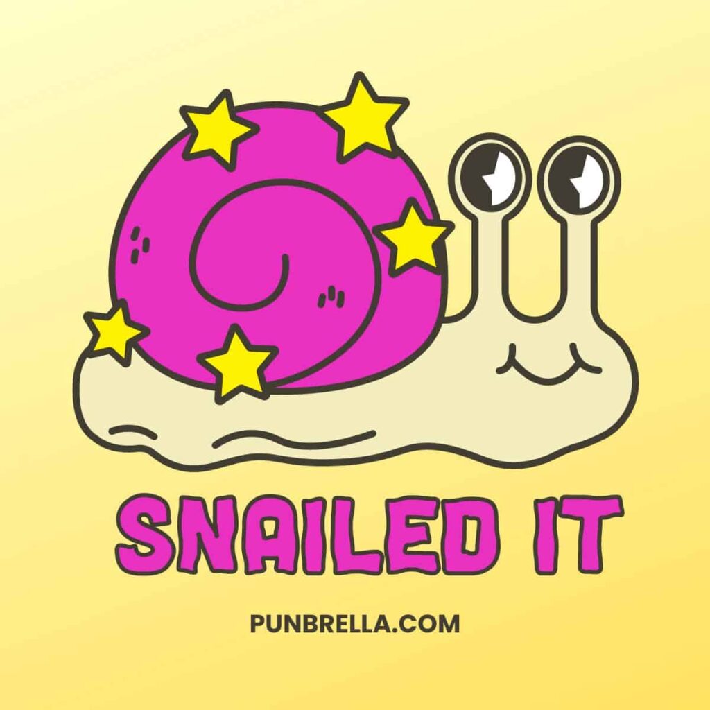 Text snailed it with a funny cartoon snail