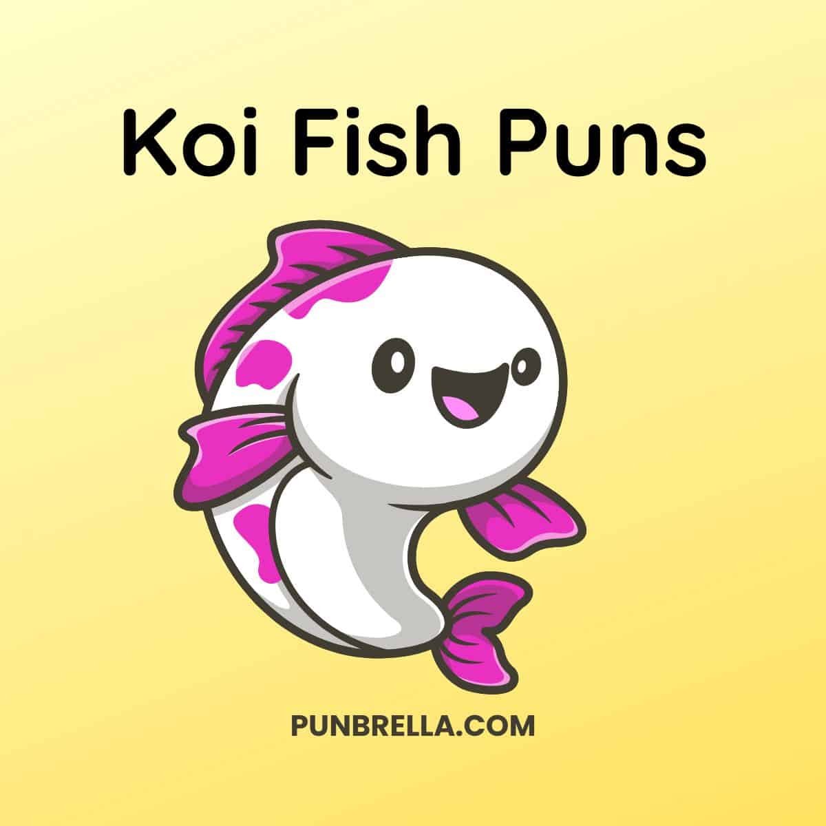 Koi Fish Puns - Cute cartoon koi fish