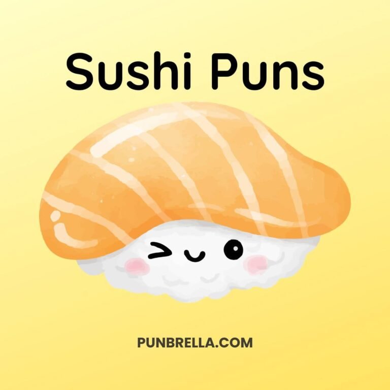 Sushi Puns - Kawaii cartoon sushi winking