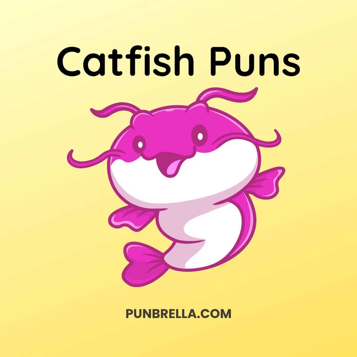 Catfish Puns - Kawaii cartoon catfish