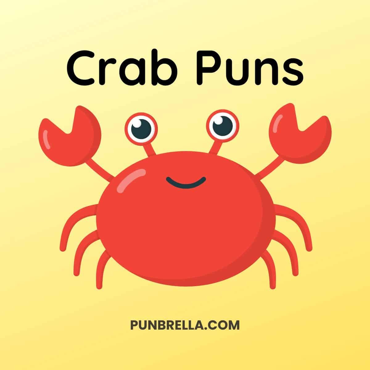 Crab Puns - Cute red cartoon crab