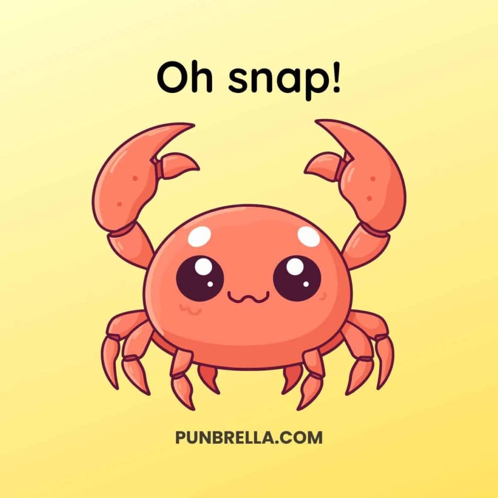 Oh snap! - A kawaii cartoon crab