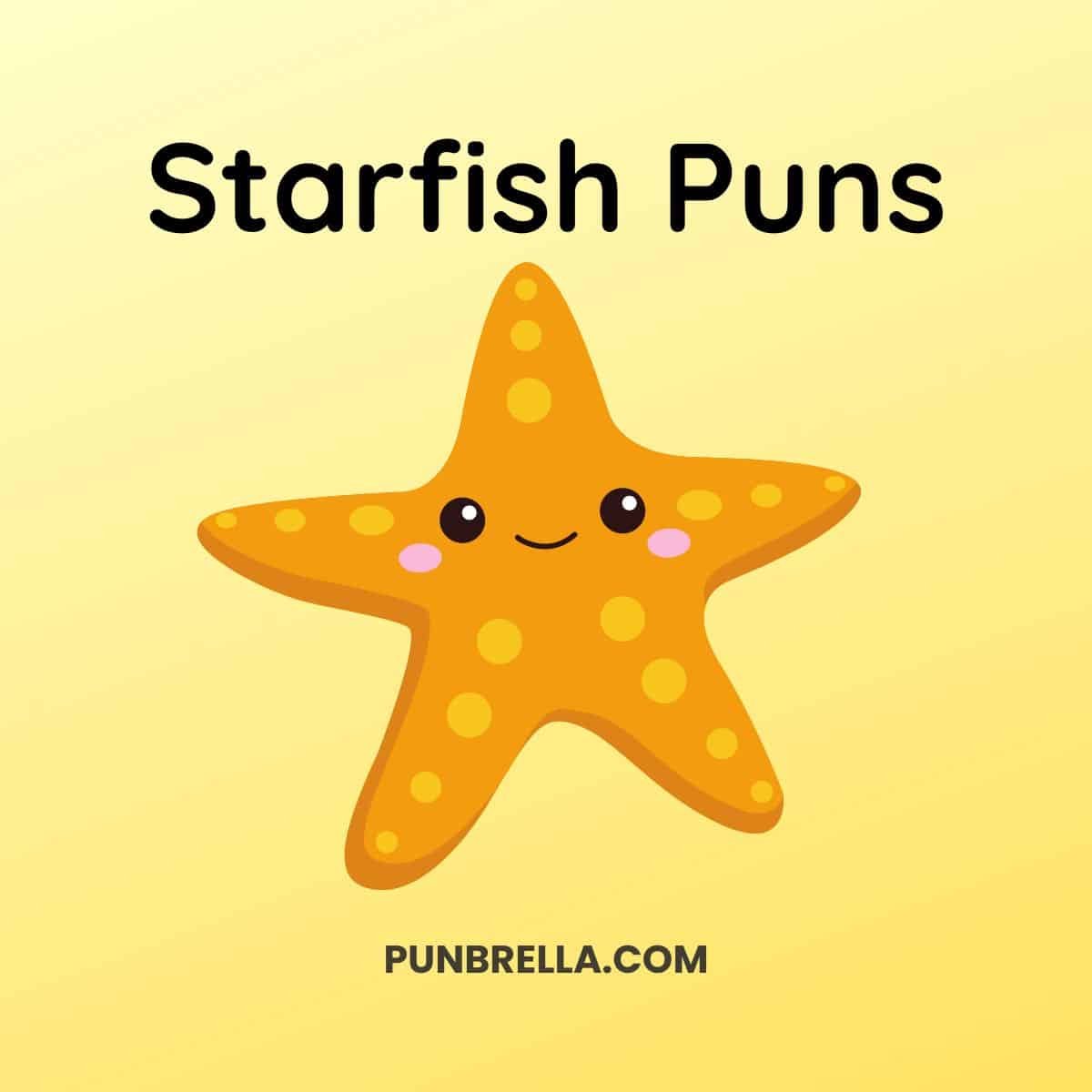Starfish Puns - Cute smiling cartoon starfish
