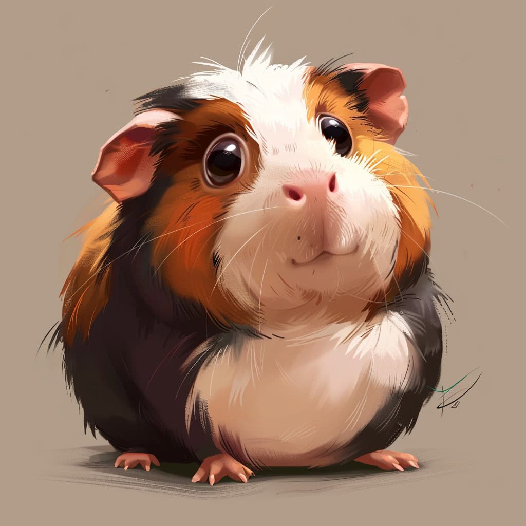 A cartoon guinea pig