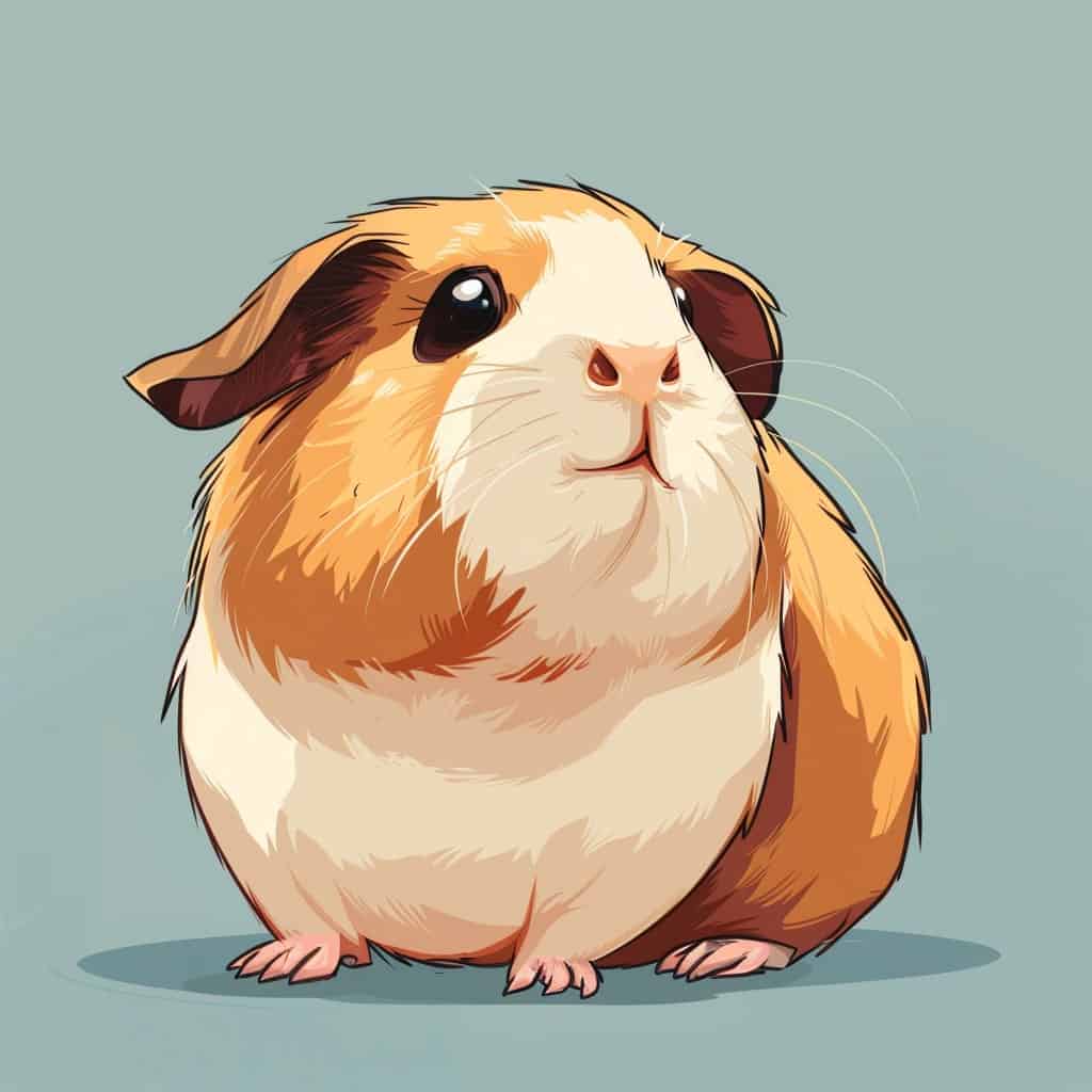 A cute cartoon guinea pig