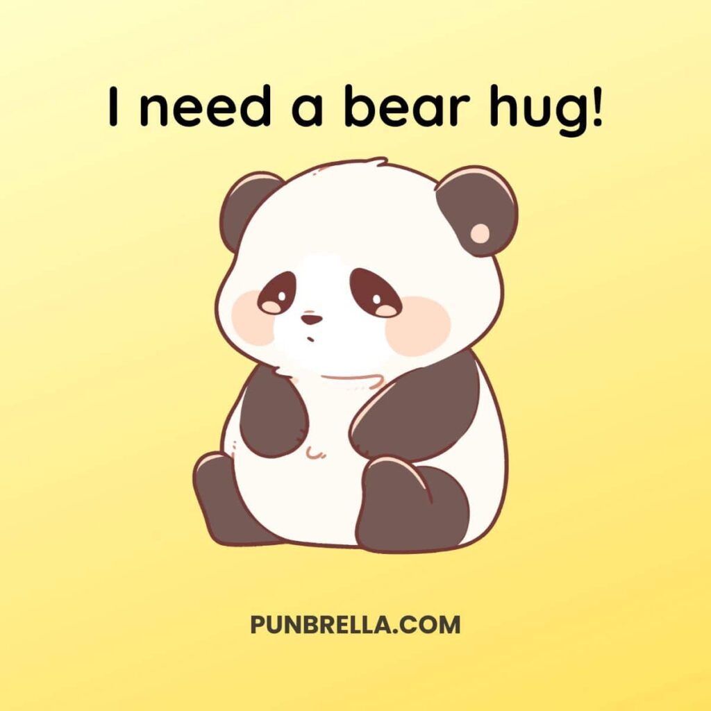 I need a bear hug! A kawaii cartoon panda