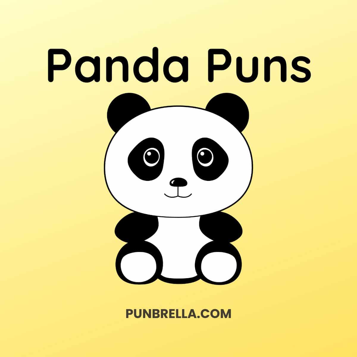 Panda Puns - A cute cartoon panda